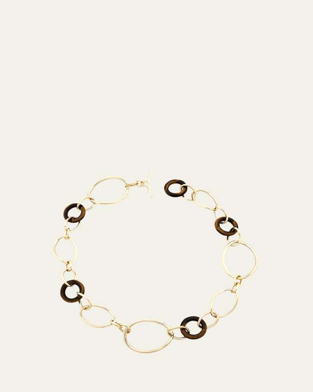 18K Yellow Gold and Tiger's Eye Stella Necklace